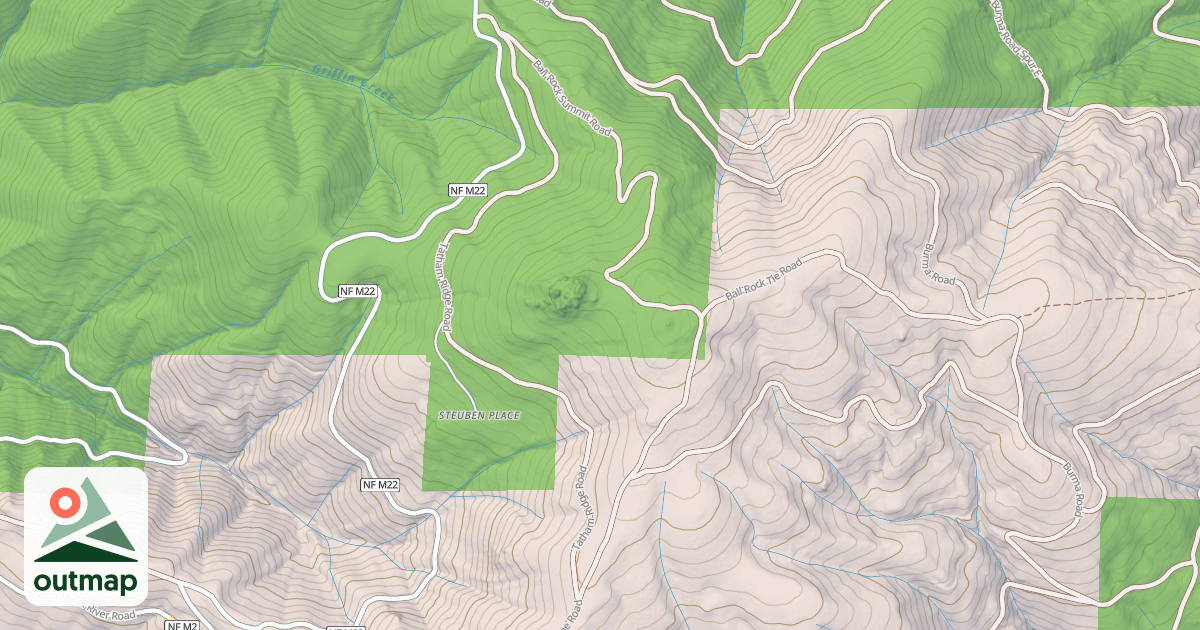 Map of BALL ROCK SUMMIT