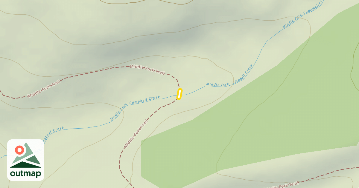 Map of Middle Fork Trail