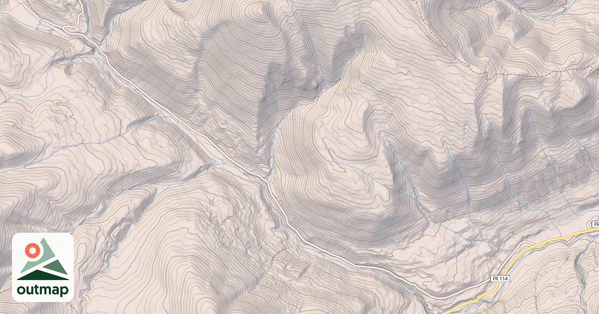 Map of FROZEN LAKE
