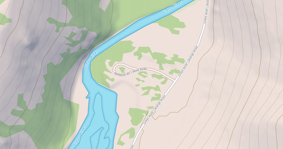 Map preview of MILEPOST 40.1 WEST