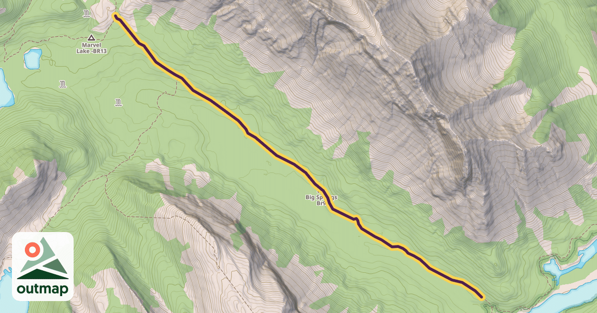 Map of Assiniboine Pass Trail