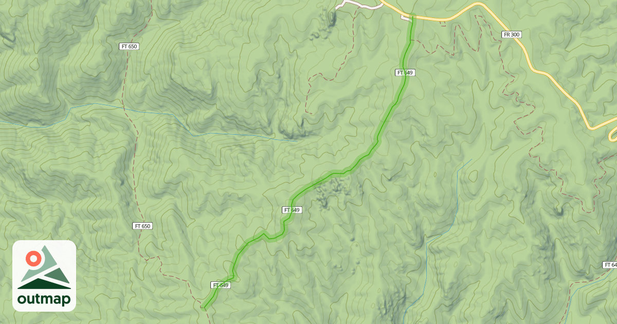 Map of Trout Creek Trail 649