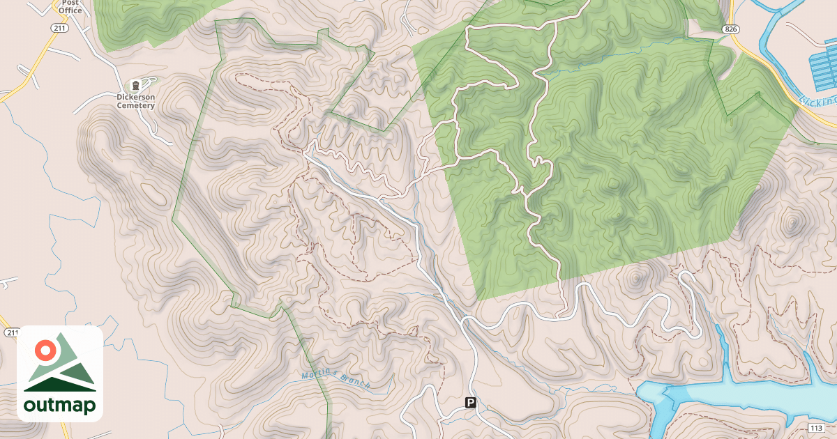Map of USFS Motor Vehicle Use Map Trails 20730