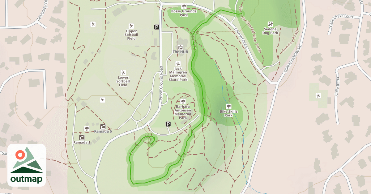 Map of Carruth Trail