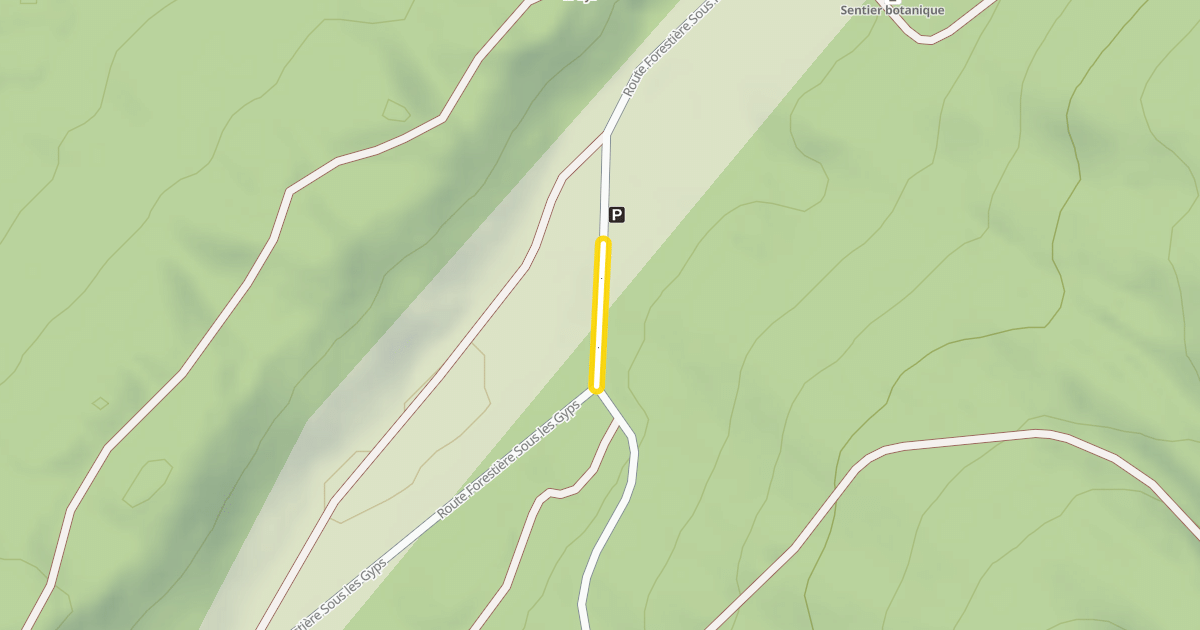 Map preview of Route Forestière Sous les Gyps