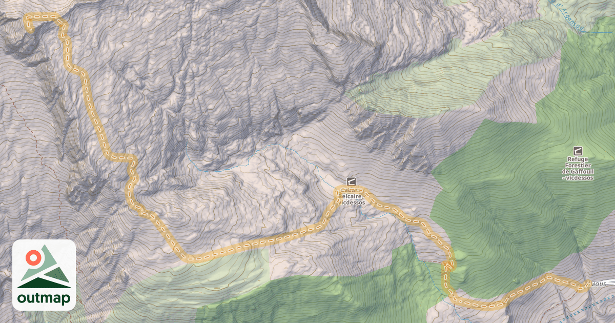 Map of Pique de Belcaire — Remoul