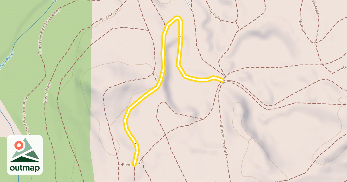 Map of Tamarack Two-Track Loop