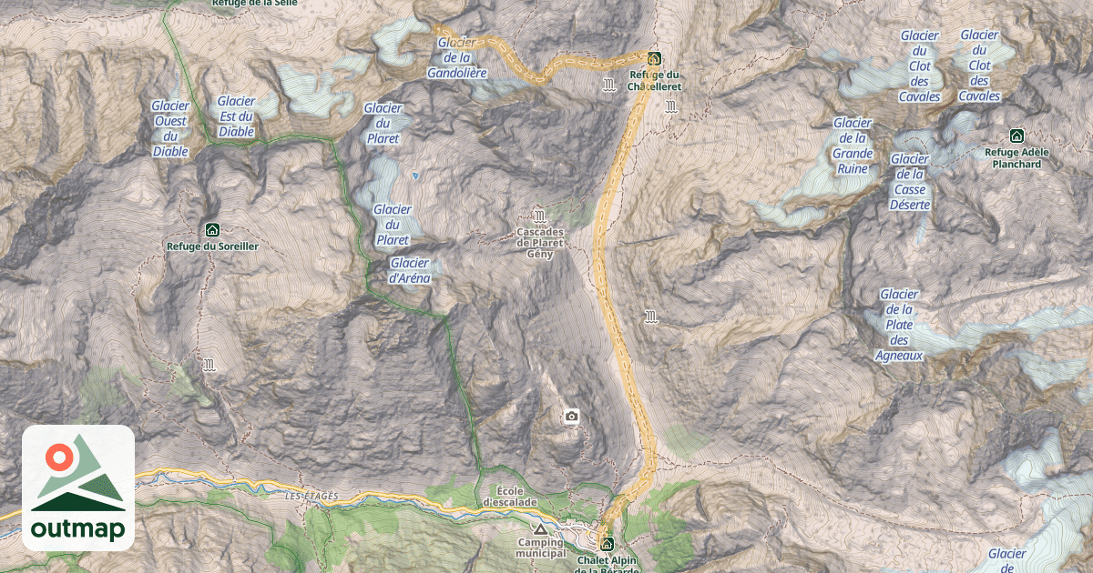 Map of Col de la Gandolière — La Bérarde