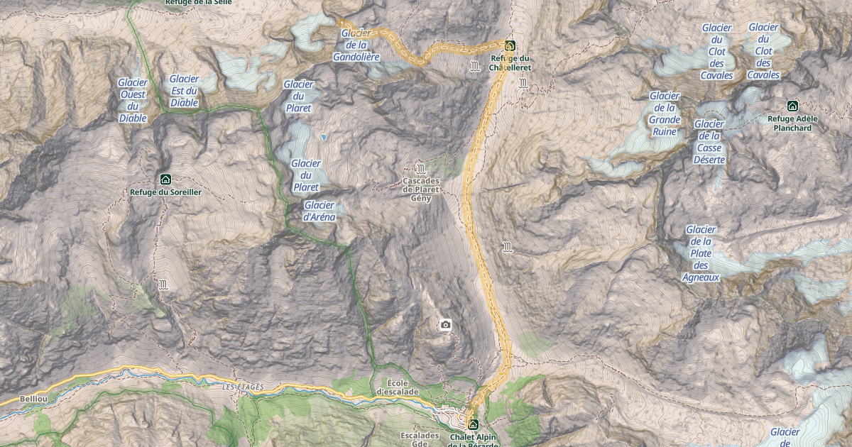 Map preview of Col de la Gandolière — La Bérarde