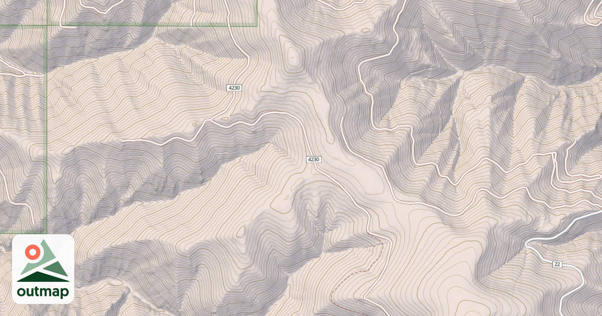 Map of FISH CREEK DIVIDE