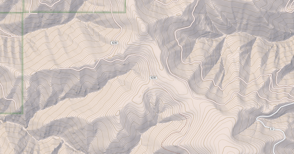 Map preview of FISH CREEK DIVIDE
