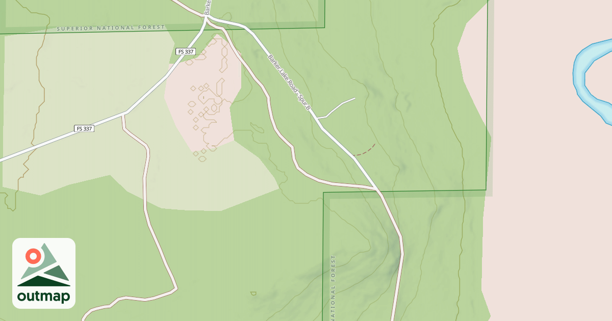 Map of BARKER LAKE SPUR B
