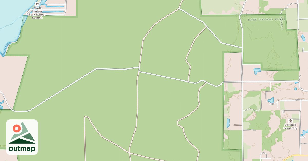 Map of Lake George State Forest Trail