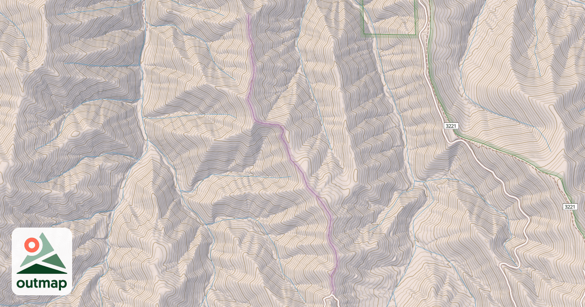 Map of Tiger Ridge Trail #3224