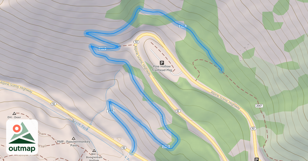 Map of Mutual Dell Connector Trail