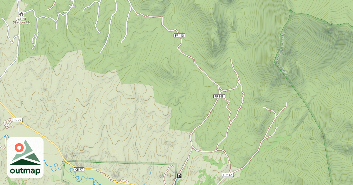 Map of DERBISHIRE GULCH
