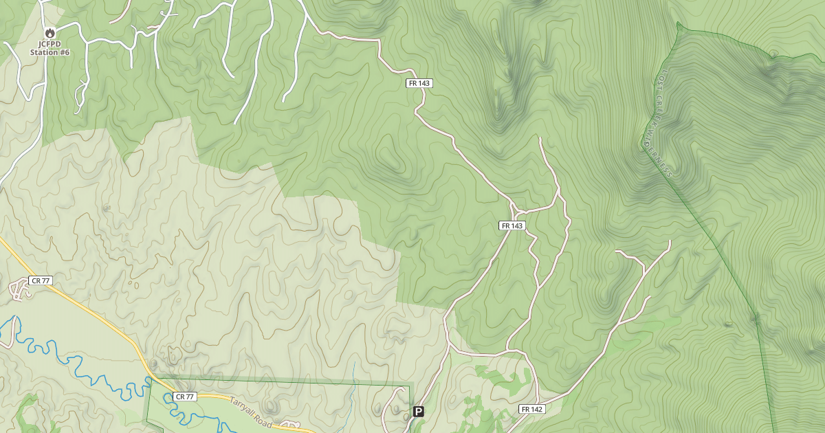 Map preview of DERBISHIRE GULCH