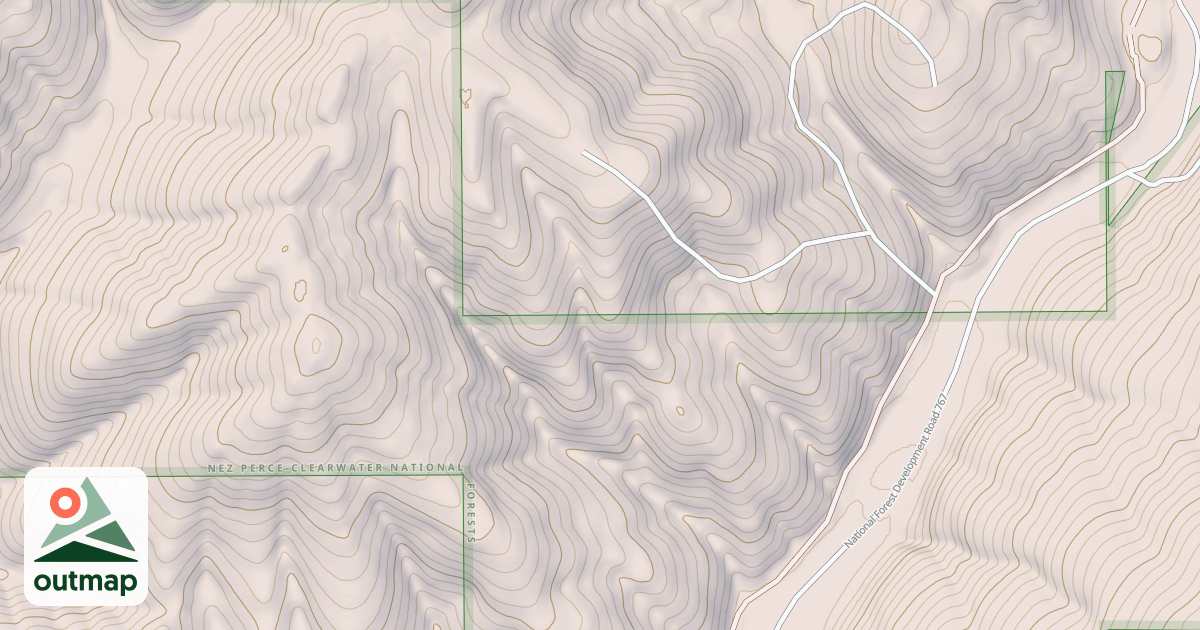 Map of CLEVELAND GULCH