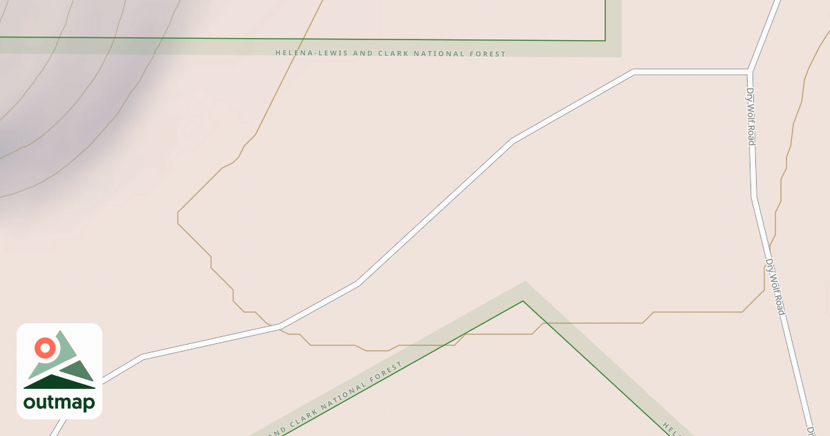 Map of DRY WOLF CAMPGROUND