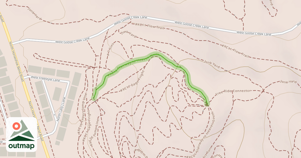 Map of #XC15 Stairway to Heaven North