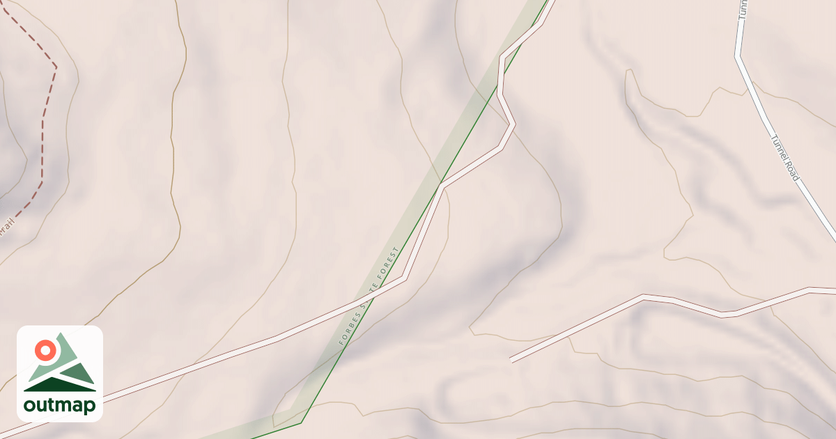 Map of Laurel Highlands Snowmobile Trail (Southern)