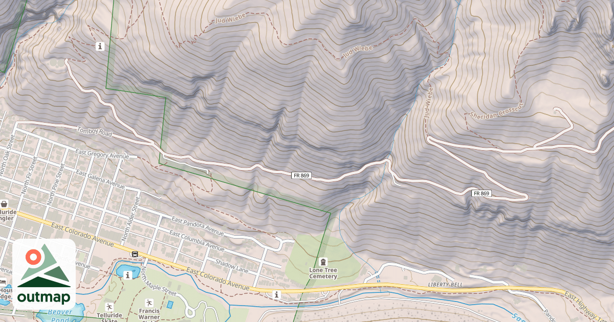 Map of IMOGENE PASS