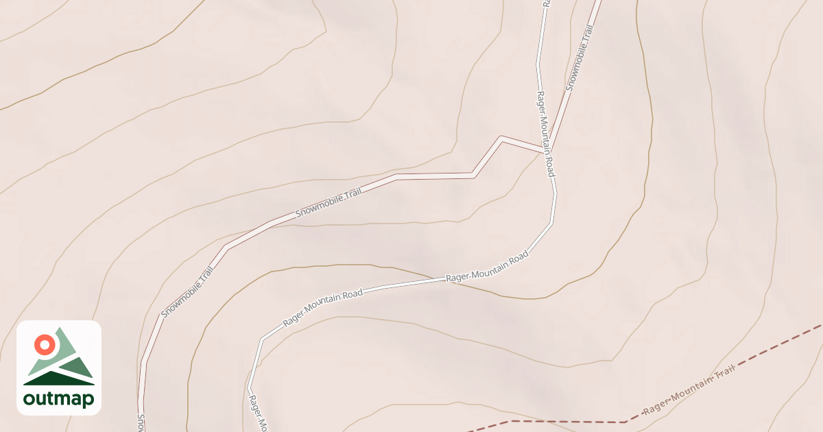 Map of Rager Mountain Division Snowmobile Trails