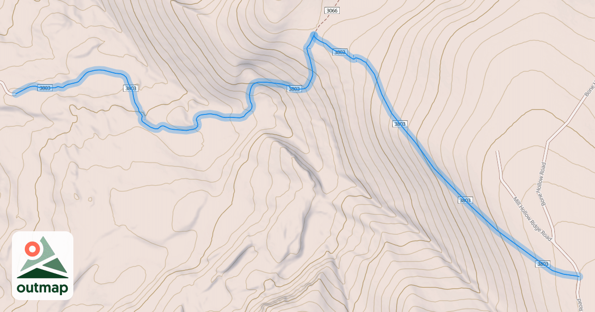 Map of Willow Hollow Ridge Trail