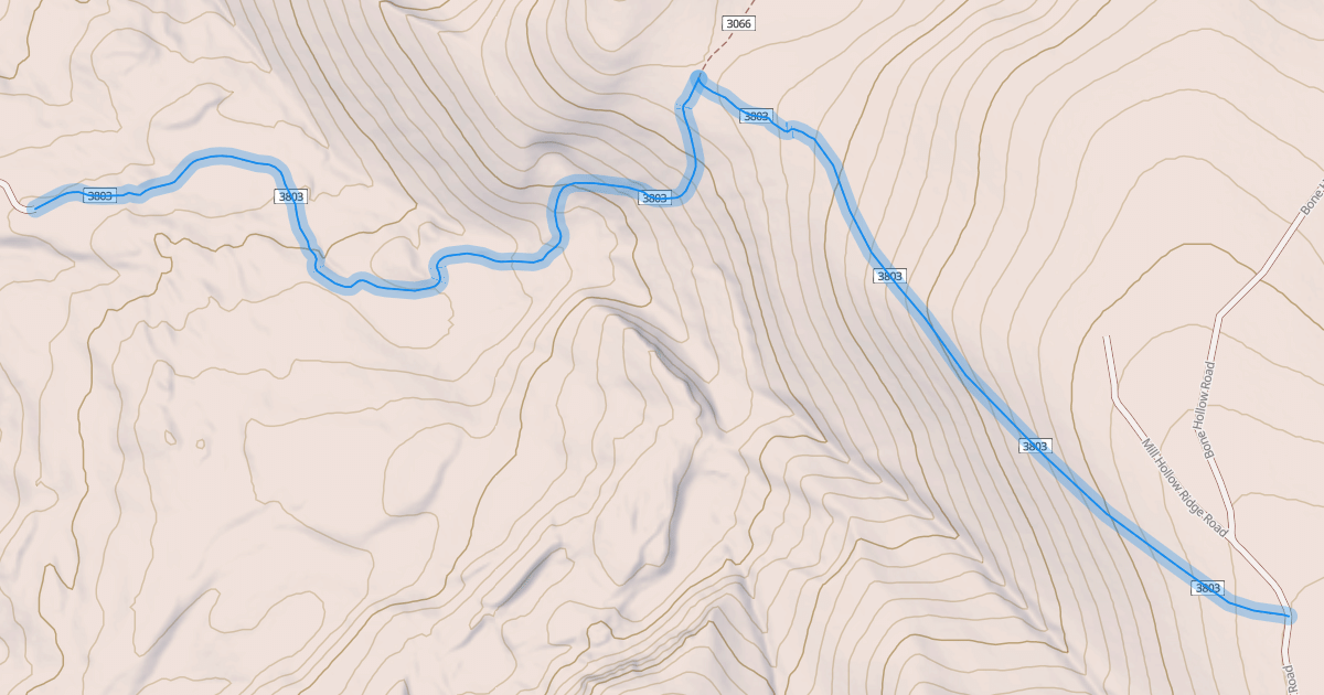 Map preview of Willow Hollow Ridge Trail