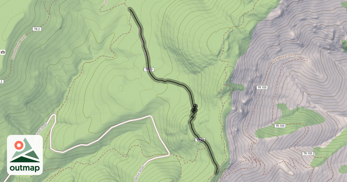 Map of Upper Sunset Trail