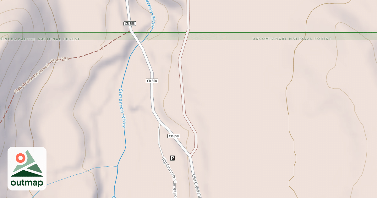 Map of BIG CIMMARON CORRAL