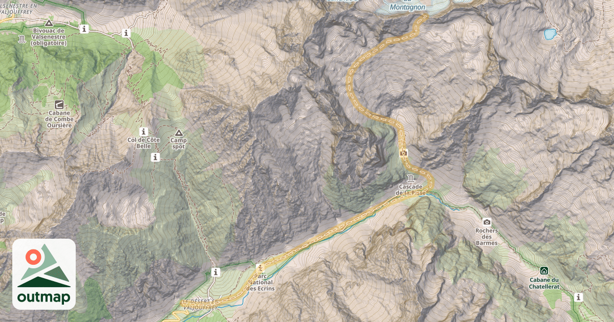 Map of Col des Berches — Désert-en-Valjouffrey