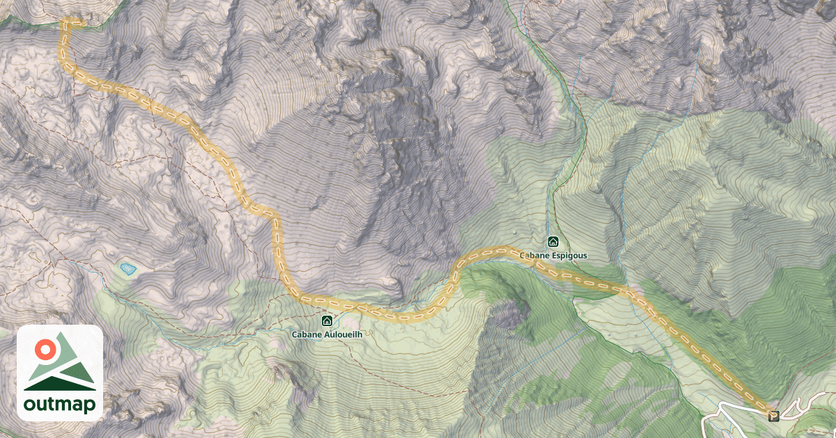 Map of Pic de Cettiou — Lurgues