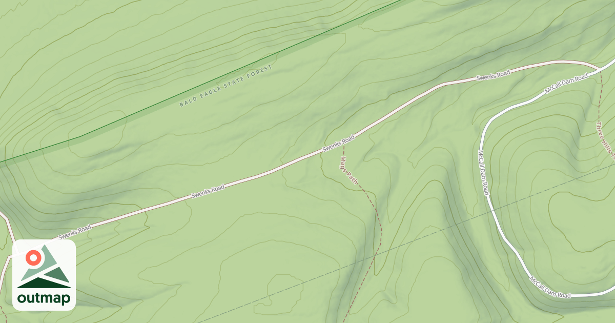 Map of Bald Eagle State Forest Snowmobile Trails