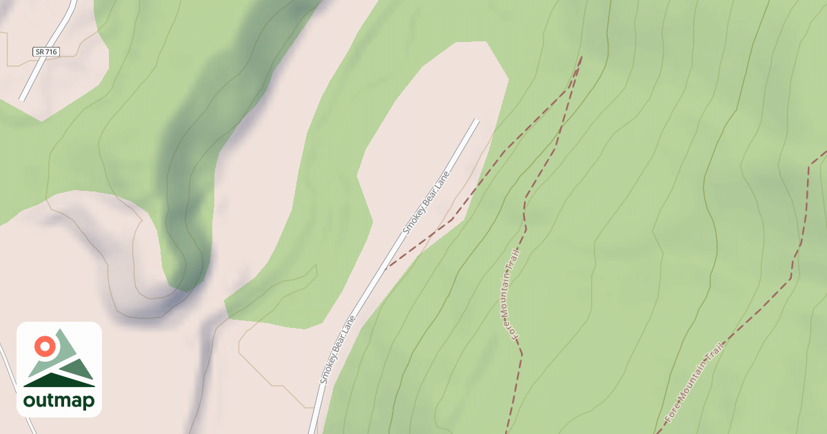 Map of SMOKEY BEAR ROAD