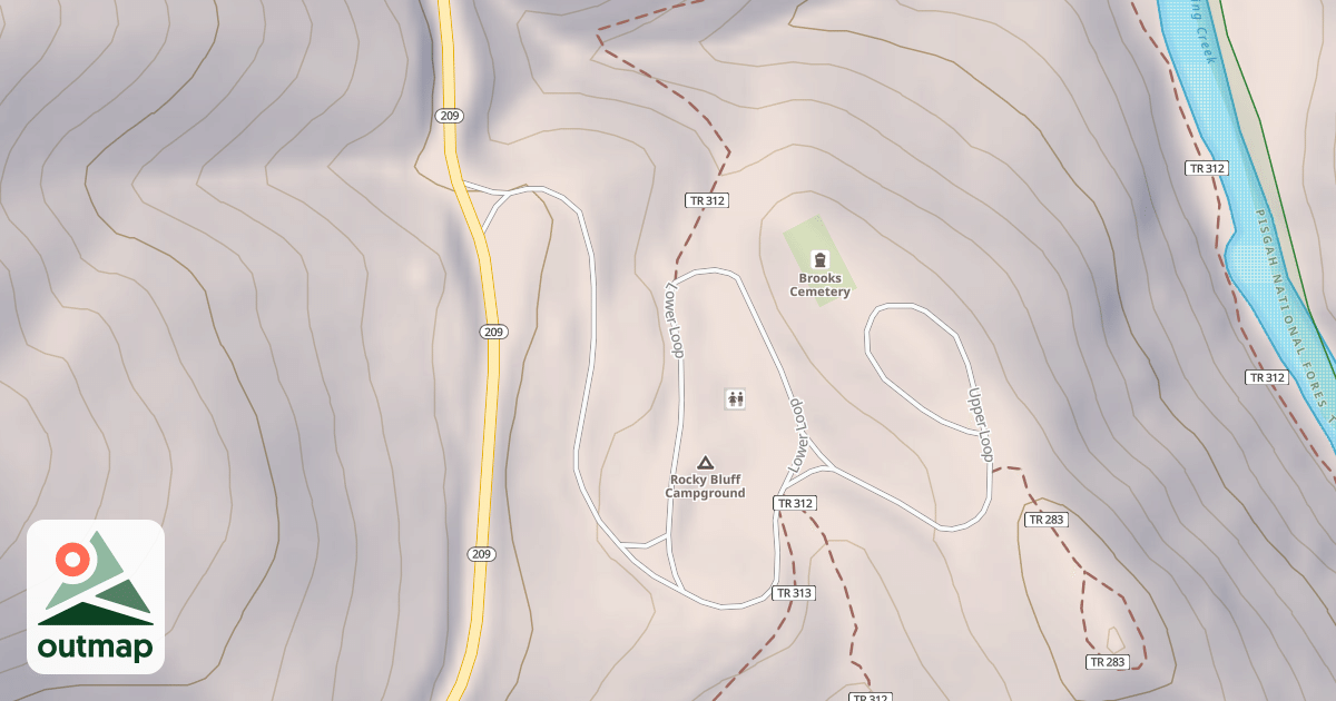 Map of ROCKY BLUFF EXT.