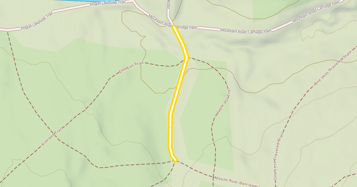 Map preview of Mount Tom Carriage Road Path