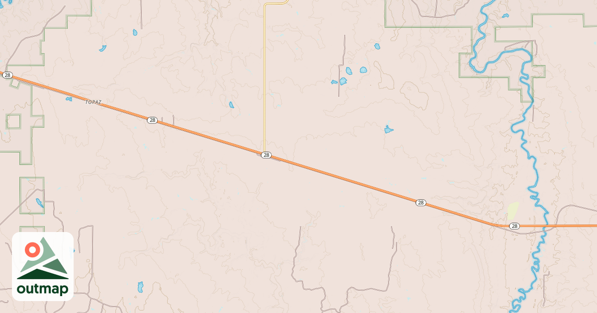 Map of Bergland To Sidnaw State Trail