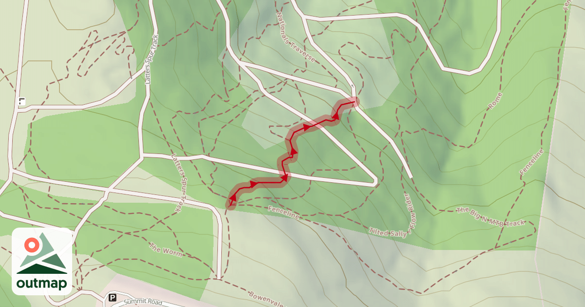 Map of Old Nationals MTB Track