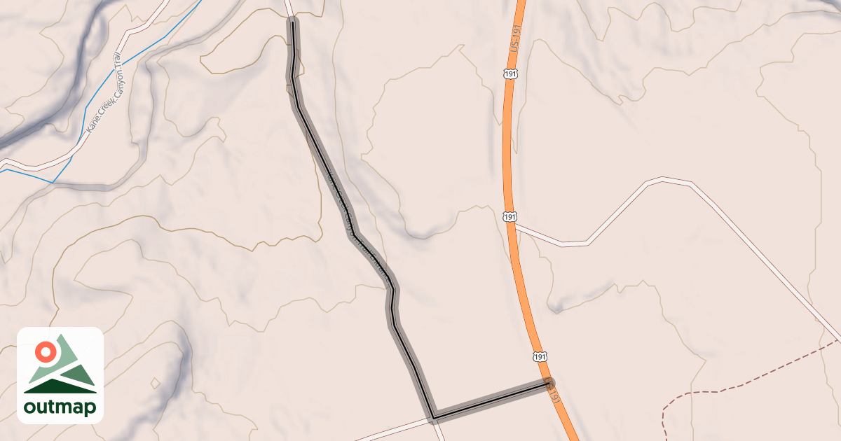 Map of Kane Creek Canyon Trail Entrance