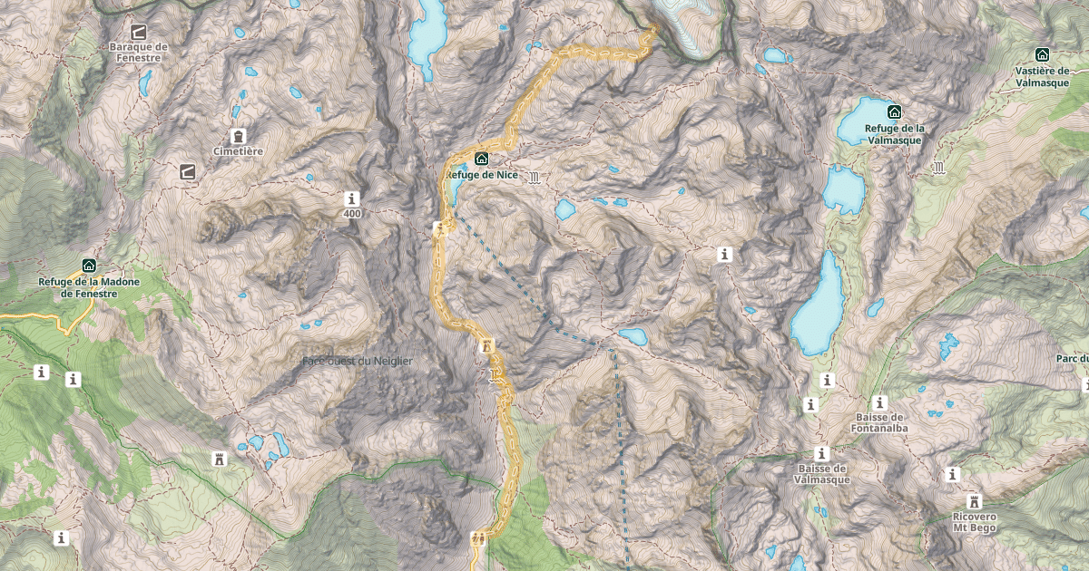 Map preview of Mont Clapier — Pont du Countet