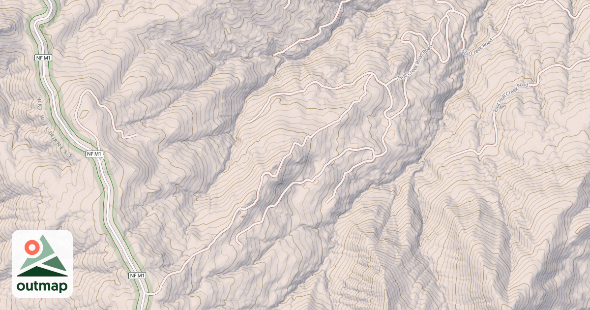 Map of HULL CREEK ROAD
