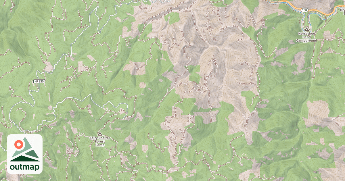 Map of BACHELOR BUTTE