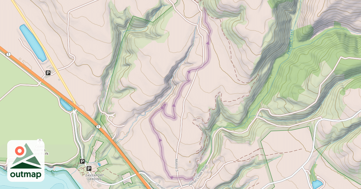 Map of Káknu (Hawk) Trail West