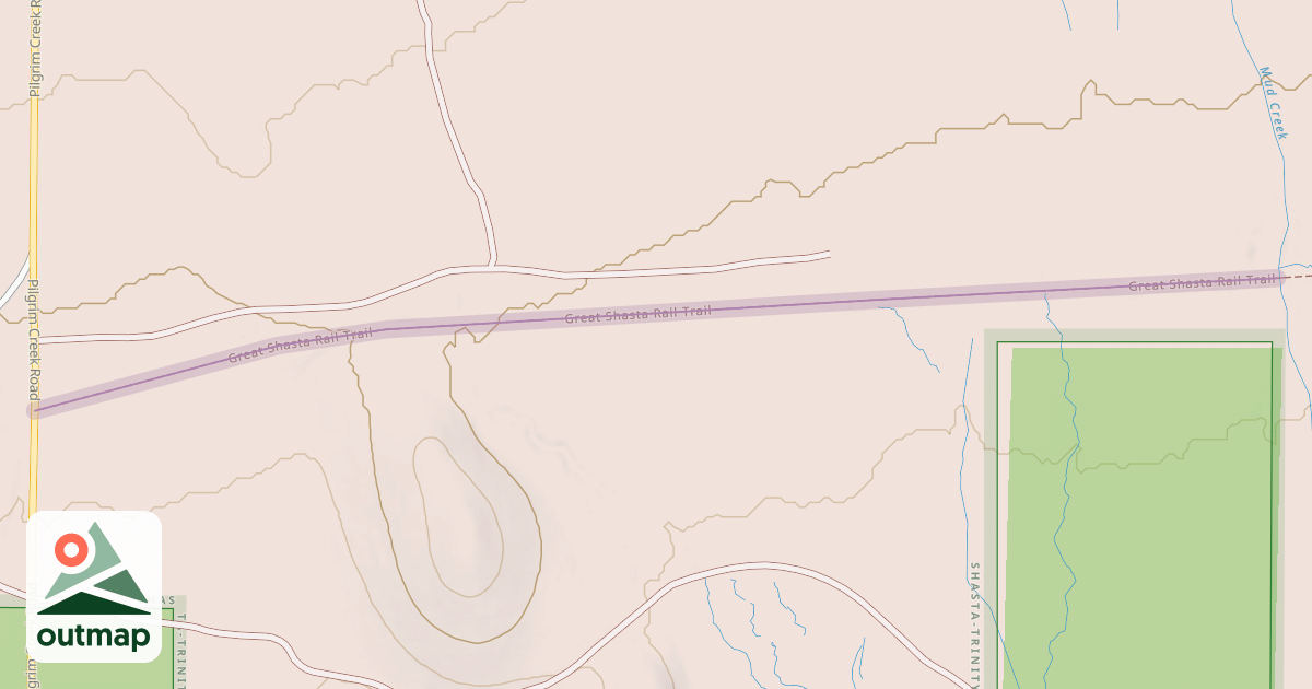 Map of Great Shasta Rail Trail