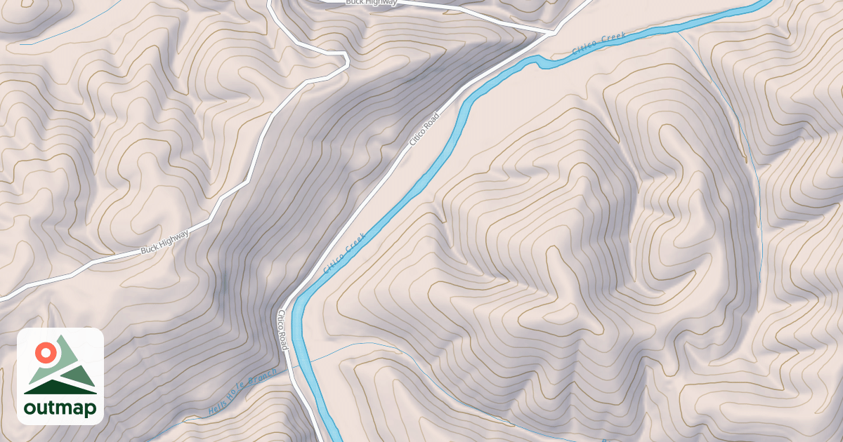 Map of CITICO CREEK NORTH