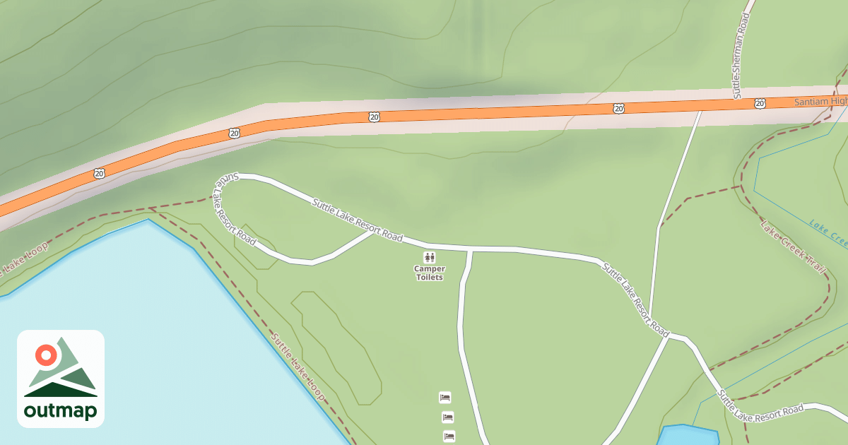 Map of CINDER BEACH