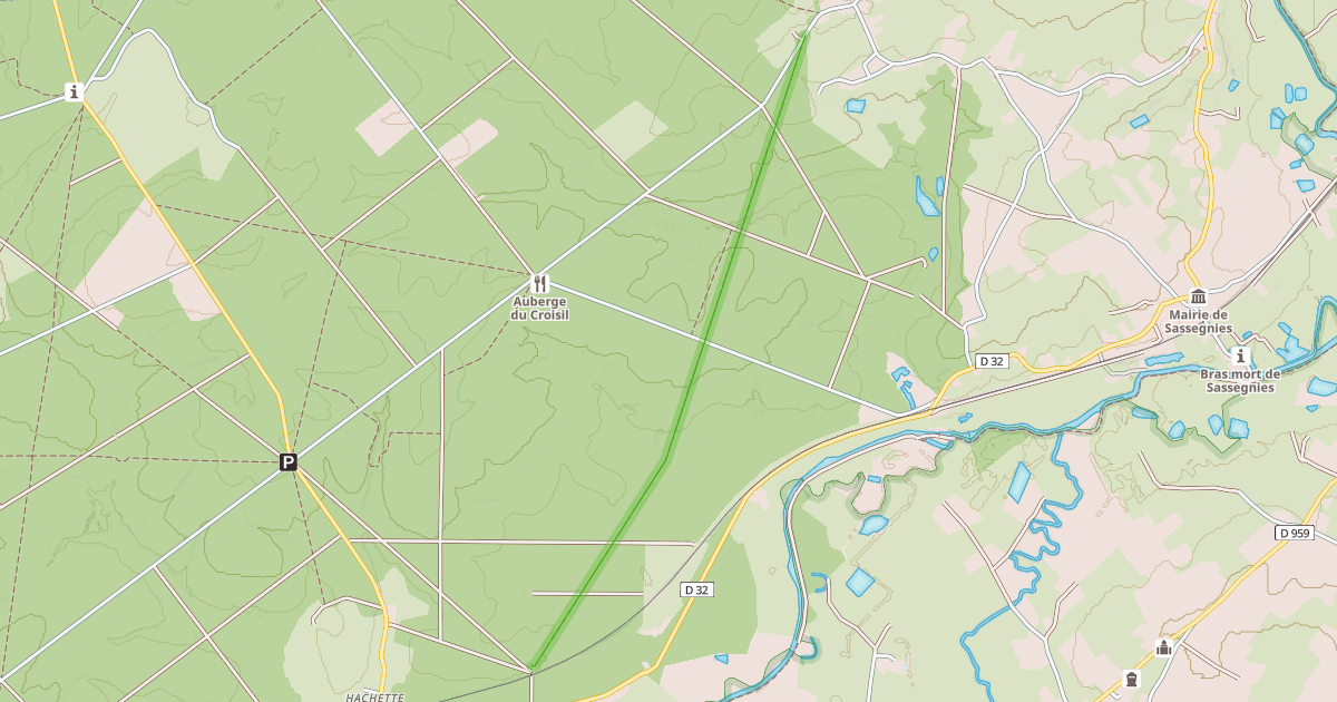 Map preview of Sentier d'Hachette au Sart-Baras