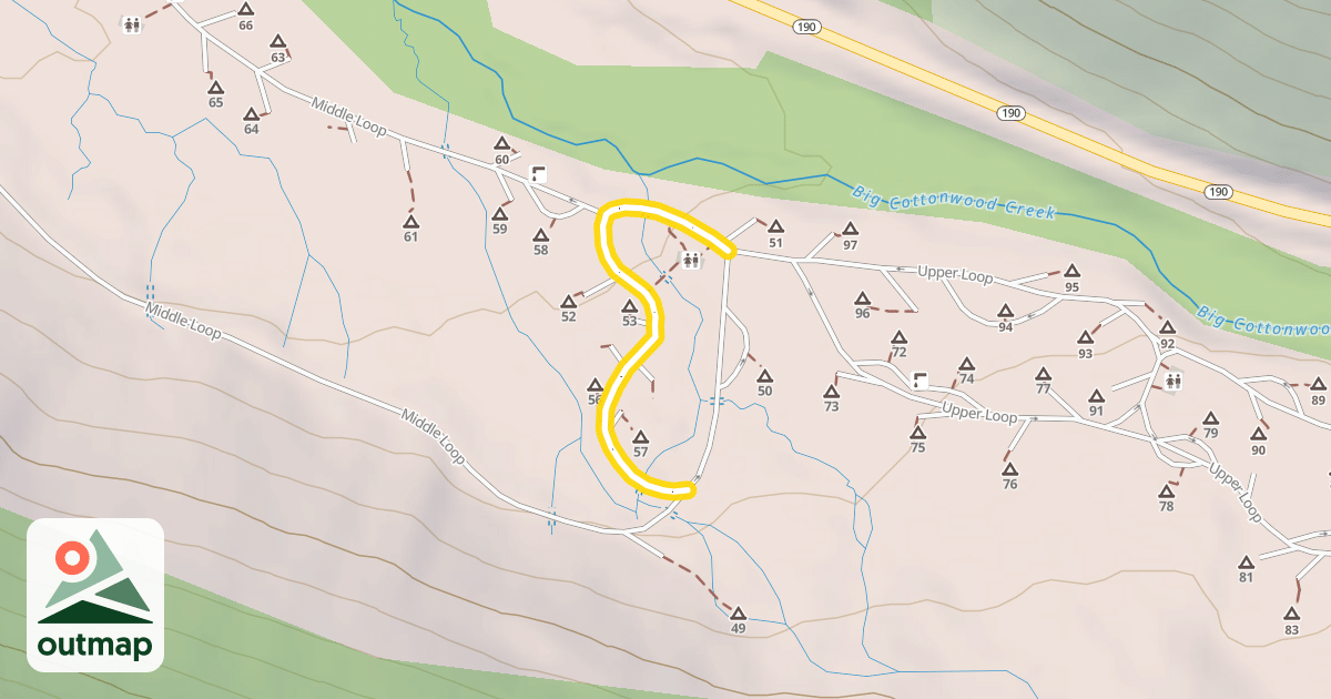 Map of Lower Milt's Loop