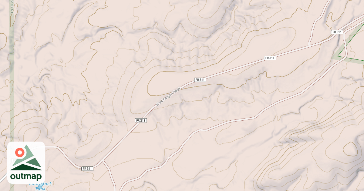 Map of HUNT CANYON